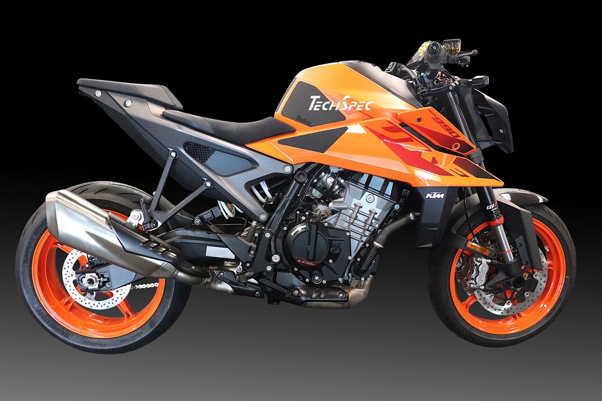 TechSpec Tank Grip Pads for the KTM 990 Duke (2024+) TechSpec Tank Grip Pads for the KTM 990 Duke (2024+)